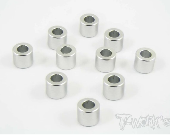 T-Works - Alu 3 x 5.7 x 5.0mm Bore Washer -SILBER- (10 Stück)