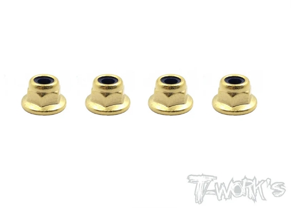 T-Works - M3 Mutter Flach Gold Plated (4 Stück)