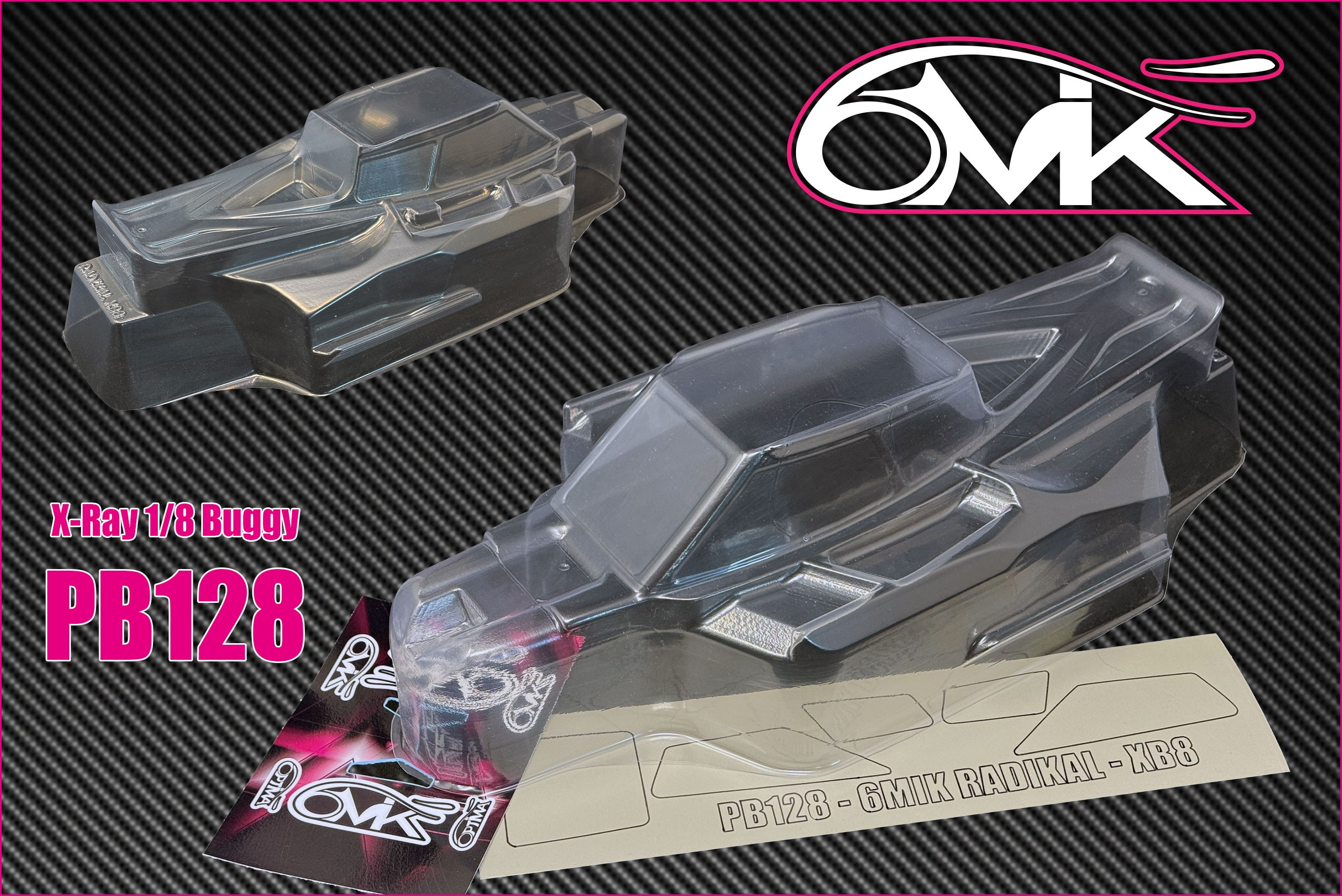 6MIK - "Radikal" 1/8 Offroad Karosserie für XB8 / XB8E