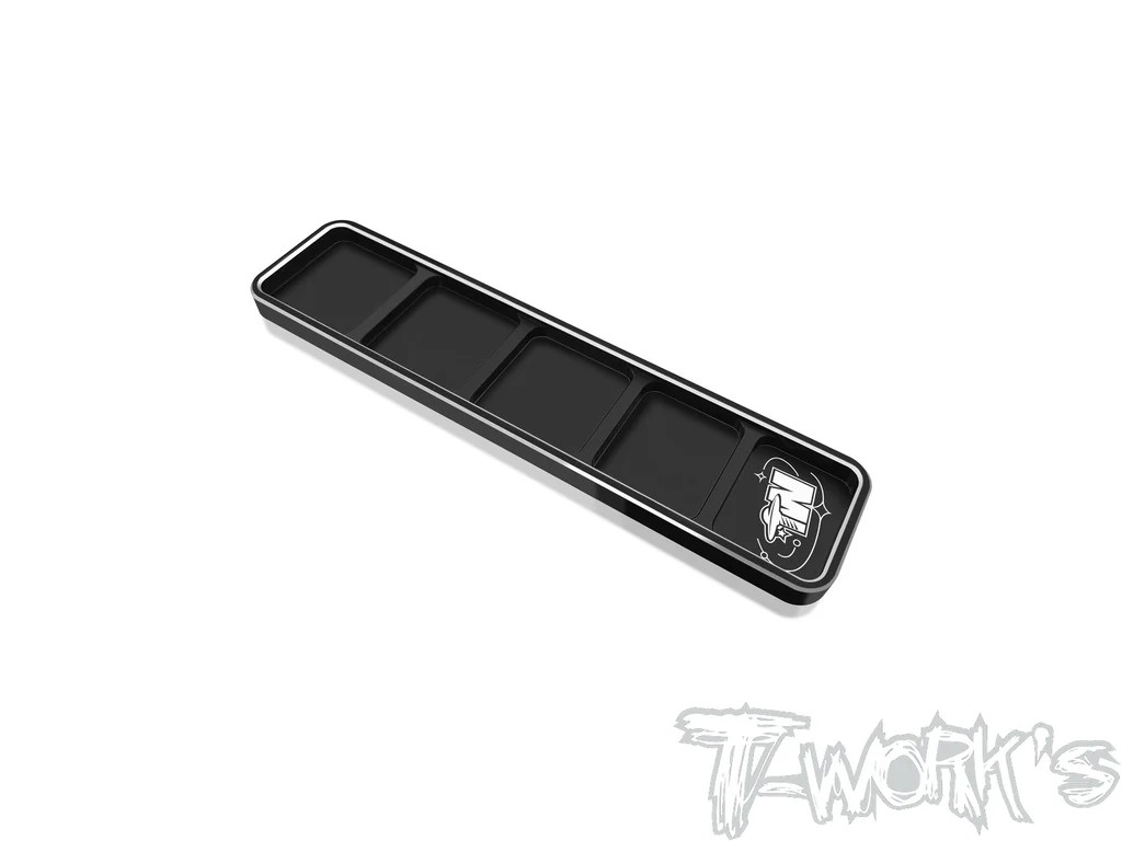 T-Works - Alu Kleinteileschale (S) - 215x50x11mm - SCHWARZ