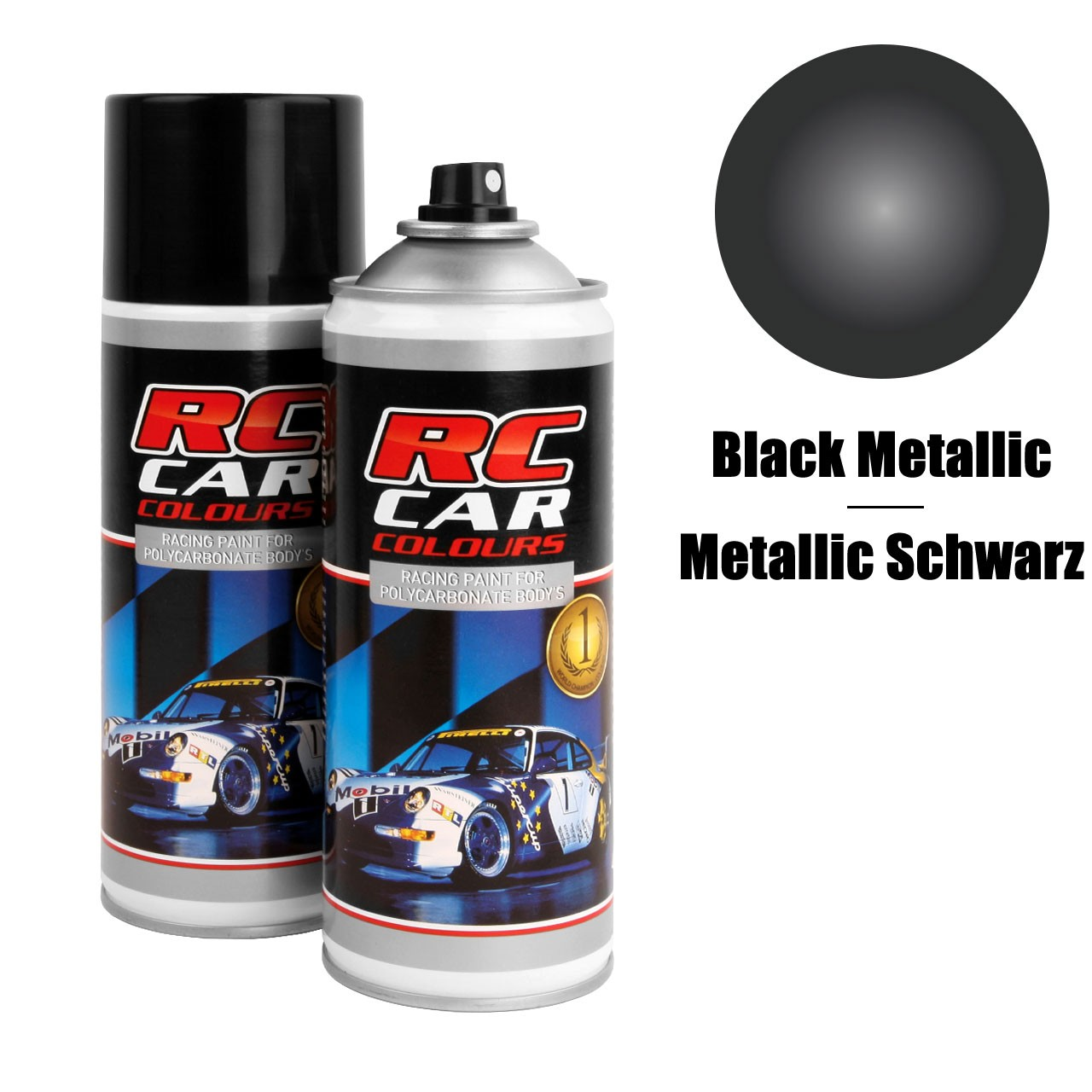 GHIANT - Nr 935 Lexan Farbe Metallic Schwarz 150ml
