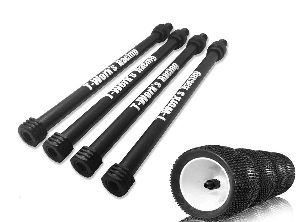 T-Works - Alum. Reifenständer für 1/8 Truggy (4 Stück)