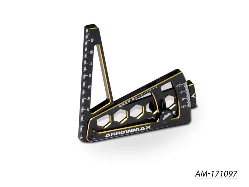 Arrowmax - Alu Sturzlehre 1/10 - stufenlos einstellbar ( -10 - +6°) - Black Golden
