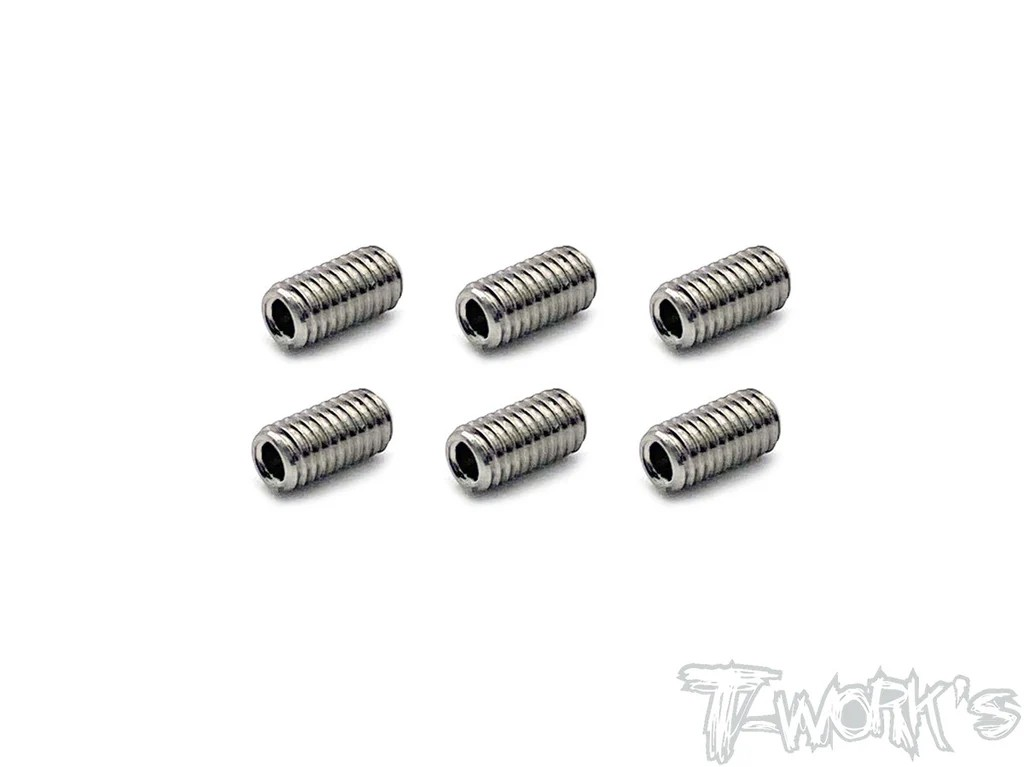 T-Works - 64 Titan Madenschraube Innensechskant M3 x 6mm (6 Stück)