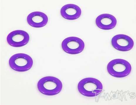 T-Works - Alu 3 x 5.7 x 0,75mm Bore Washer -LILA- (10 Stück)