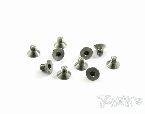 T-Works - 64 Titan Senkkopfschraube Innensechskant M3 x 4mm (10 Stück)
