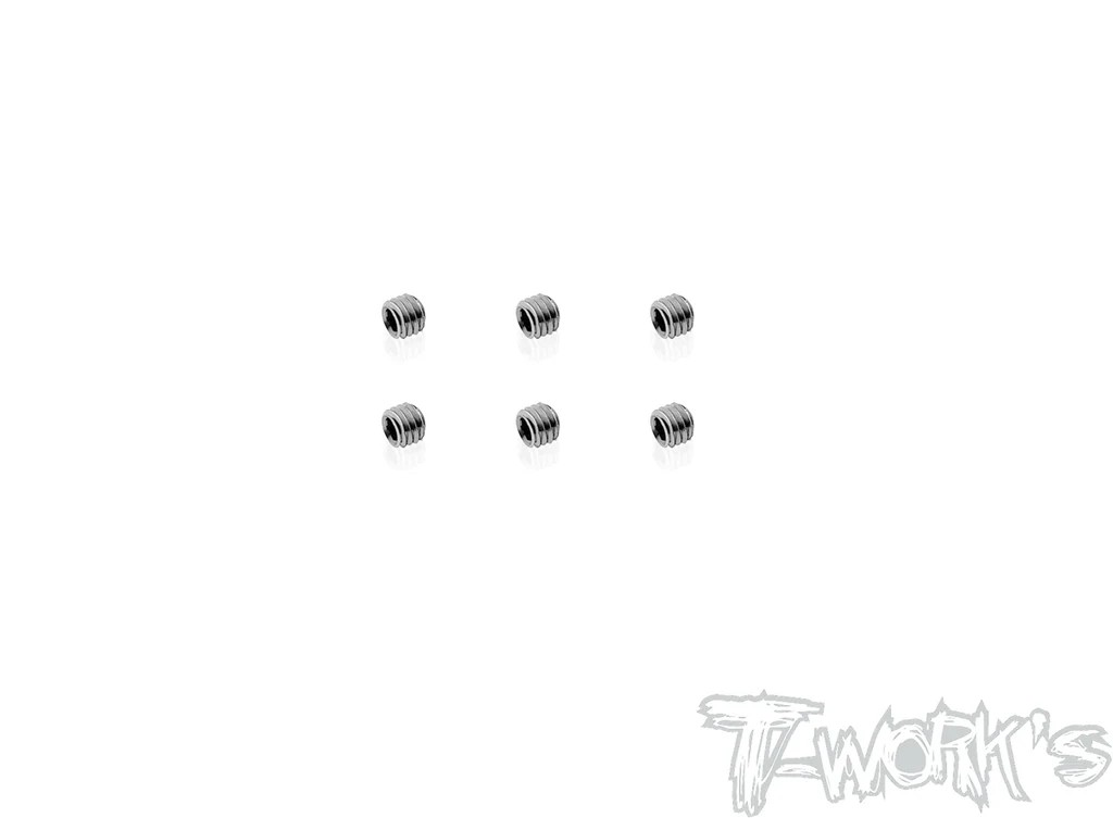 T-Works - 64 Titan Madenschraube Innensechskant M3 x 2.5mm (6 Stück)