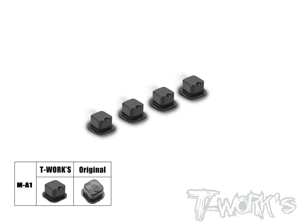 T-Works - CNC Machined Delrin Arm Mount Insert - für MBX8R - A & B Mount Type B (4 Stück)