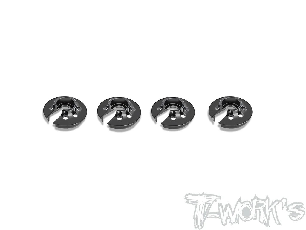 T-Works - Alu Federteller - für XRAY X4 2023/24 - SCHWARZ (4 Stück)