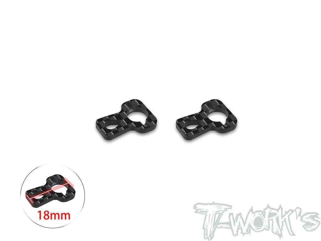 T-Works - Carbonplatte (2 pcs) - 18mm - für Easy-Snap Akkuhalter Set