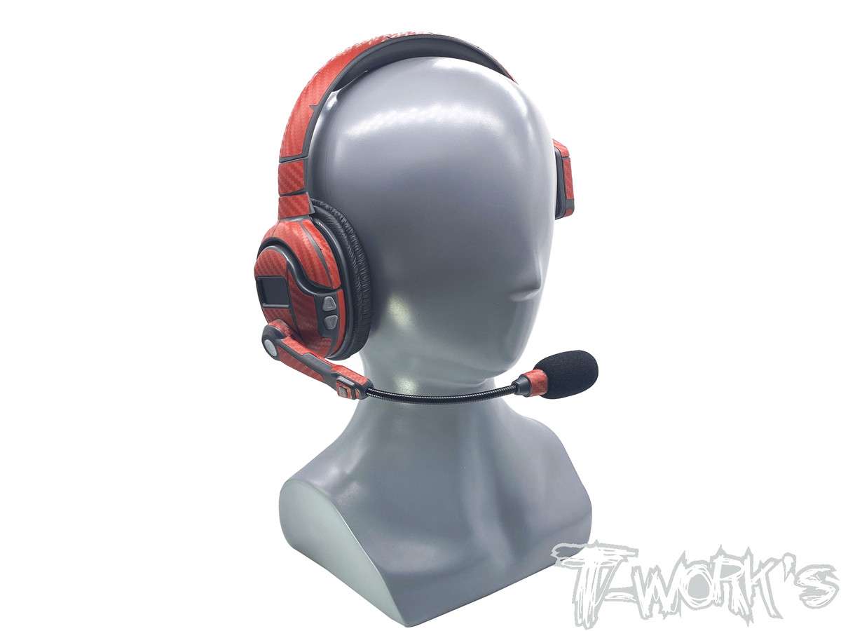 T-Works - Aufkleberbogen - 3D Carbon Rot - für Smartcom Headset (2 Bögen)