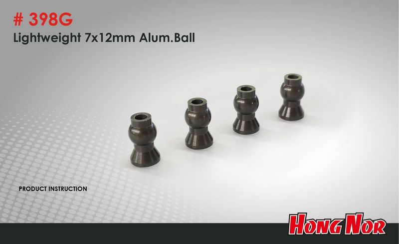 HN - Lightweight 7x12 mm Alum, Ball (4 pcs)