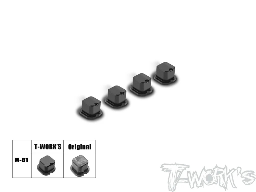 T-Works - CNC Machined Delrin Arm Mount Insert - für MBX8R - C & D Mount Type B (4 Stück)