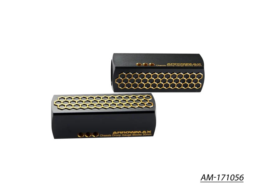 Arrowmax - Unterlegböcke 30mm zur Ausfederwegseinstellung - V2 - Black Golden (2 Stück)
