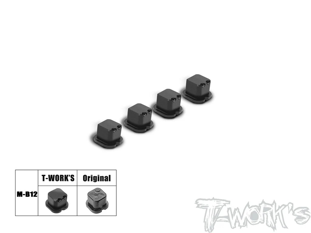 T-Works - CNC Machined Delrin Arm Mount Insert - für MBX8R - C & D Mount Type C (4 Stück)