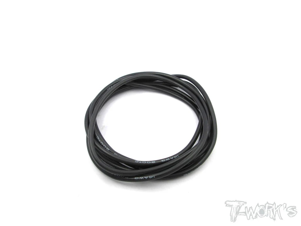 T-Works - Silikonkabel 14 AWG (2 Meter) - Schwarz