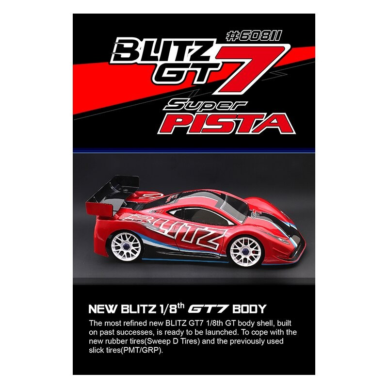 Blitz - GT7 - 1/8 GT Body (0,7 mm) + Wing Type S