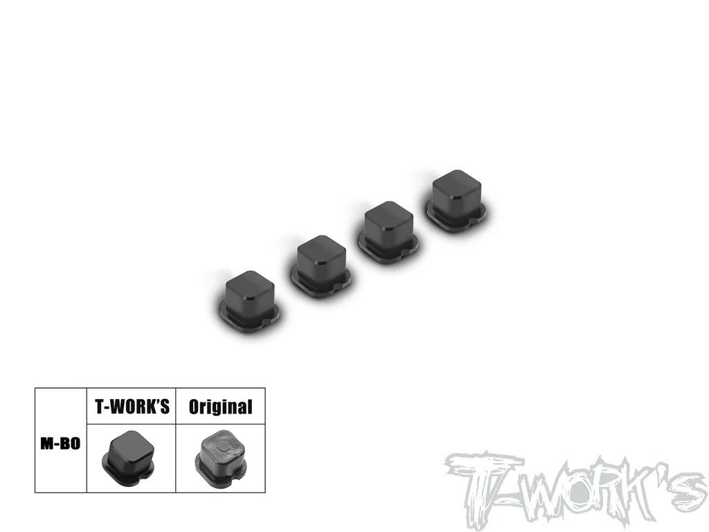 T-Works - CNC Machined Delrin Arm Mount Insert - für MBX8R - C & D Mount Type A (4 Stück)