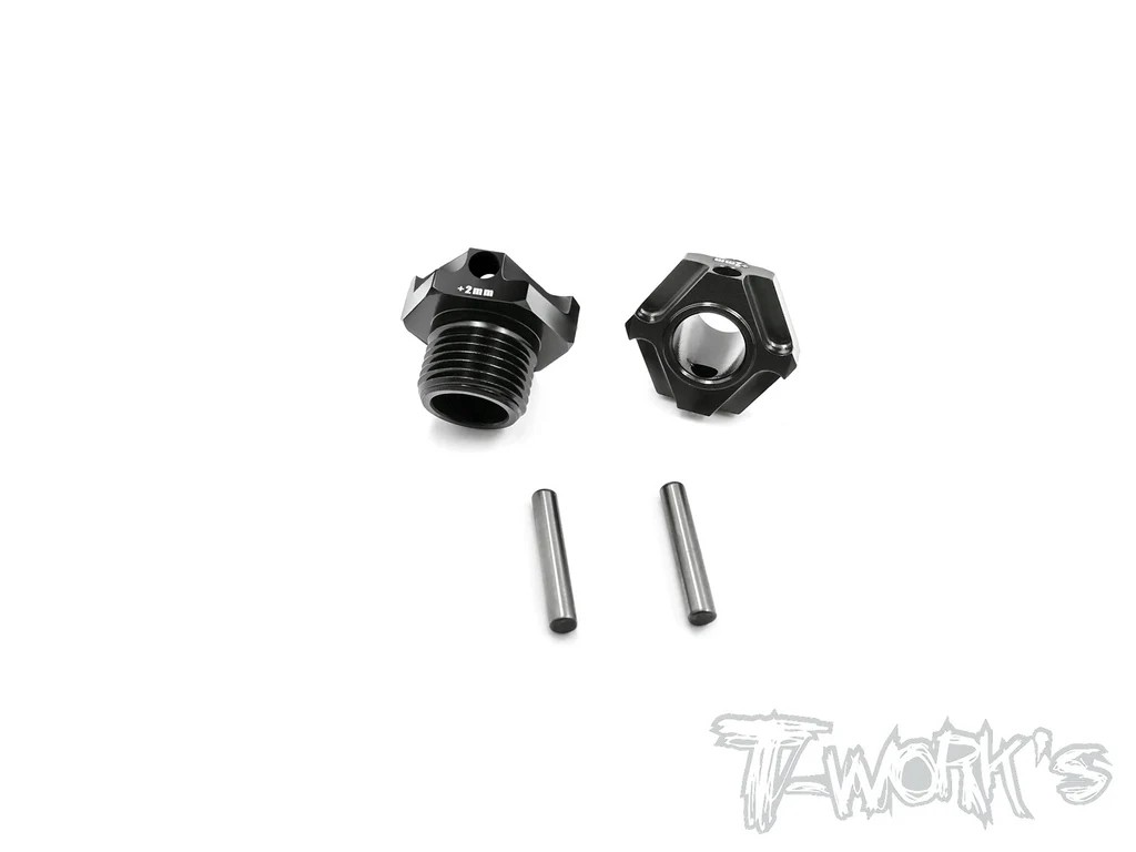 T-Works - Alu Sechskantmitnehmer +2mm - für Mugen MBX8R (2 Stück)
