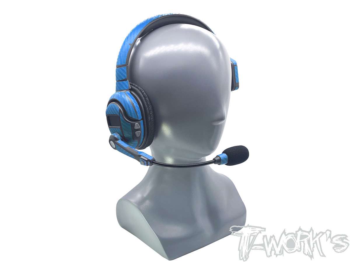 T-Works - Aufkleberbogen - 3D Carbon Blau Light - für Smartcom Headset (2 Bögen)