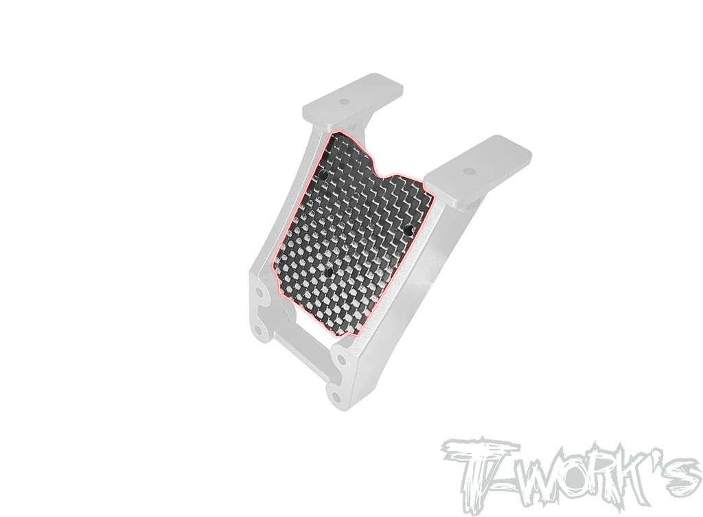 T-Works - Carbon Rear Wing Mount Plate - für Mugen MBX8R