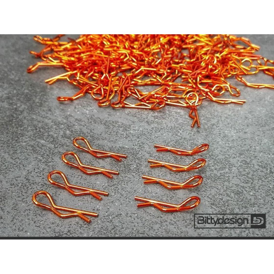 Bittydesign - Body Clips Kit Big scale - ORANGE - 1/5-1/7-1/8 (8 pcs)