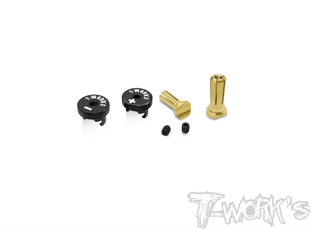 T-Works - 5mm Goldstecker -13mm (Set) (Schwarz / Schwarz)