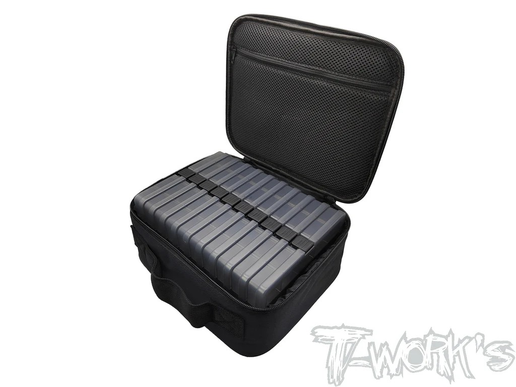 T-Works - Transport Tasche mit 10 Aufbewahrungsboxen je 15 Fächer