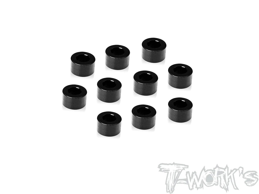 T-Works - Alu 3 x 5,9 x 3.75mm Scheiben (Schwarz) (10 Stück)