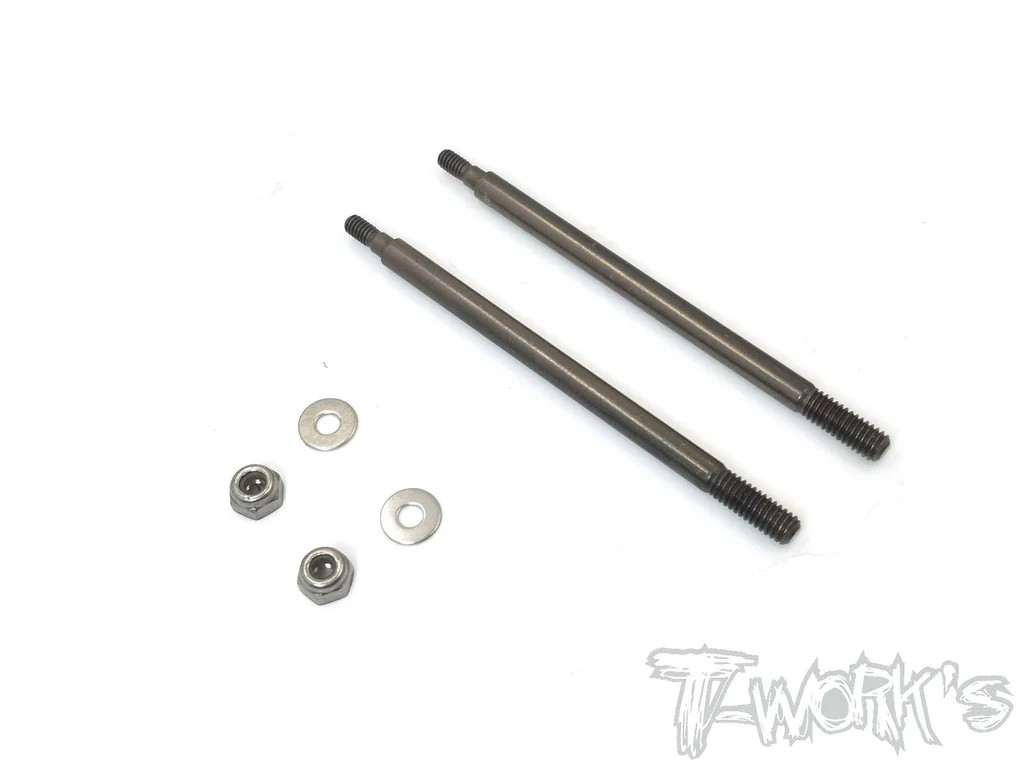 T-Works - Stoßdämpfer Stifte vorne 59.7mm (DLC Coated) - für Mugen MBX8R (2 Stück)