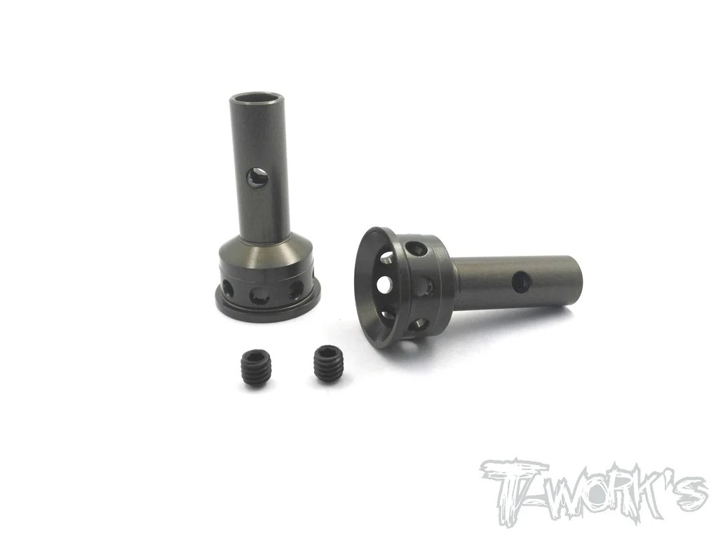 T-Works - Alum. Radachsen (Hard Coated) - für Mugen MBX8 (2 Stück)