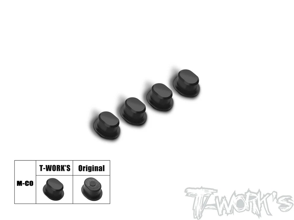 T-Works - CNC Machined Delrin Arm Mount Insert - für MBX8R - Front Upper Mount Type A (4 Stück)