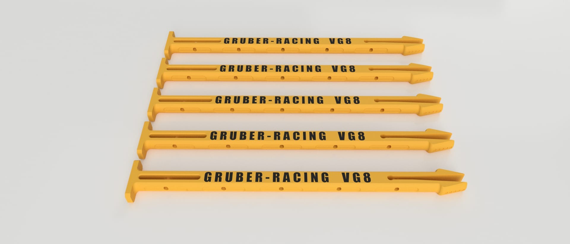 GR - Reifenhalter - für 1:8 Onroad Reifen - Gelb/schwarz - (5er Set)