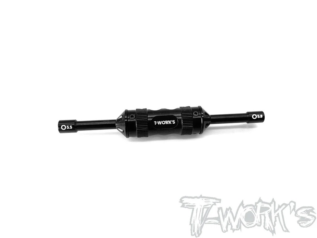 T-Works - 2 Wege Alu Steckschüssel 5.0 / 5.5mm (Hard Coated)