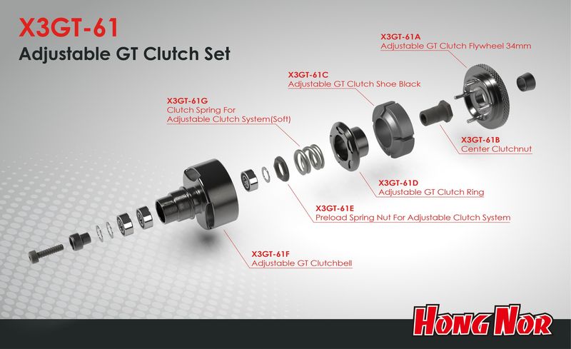 HN - Adjustable GT clutch set (Steel Bell)