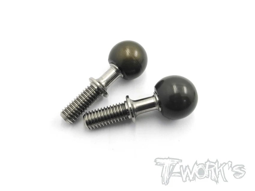 T-Works - Alum. Pillow Ball With Titanium Shaft - für MUGEN MBX8R (2 Stück)