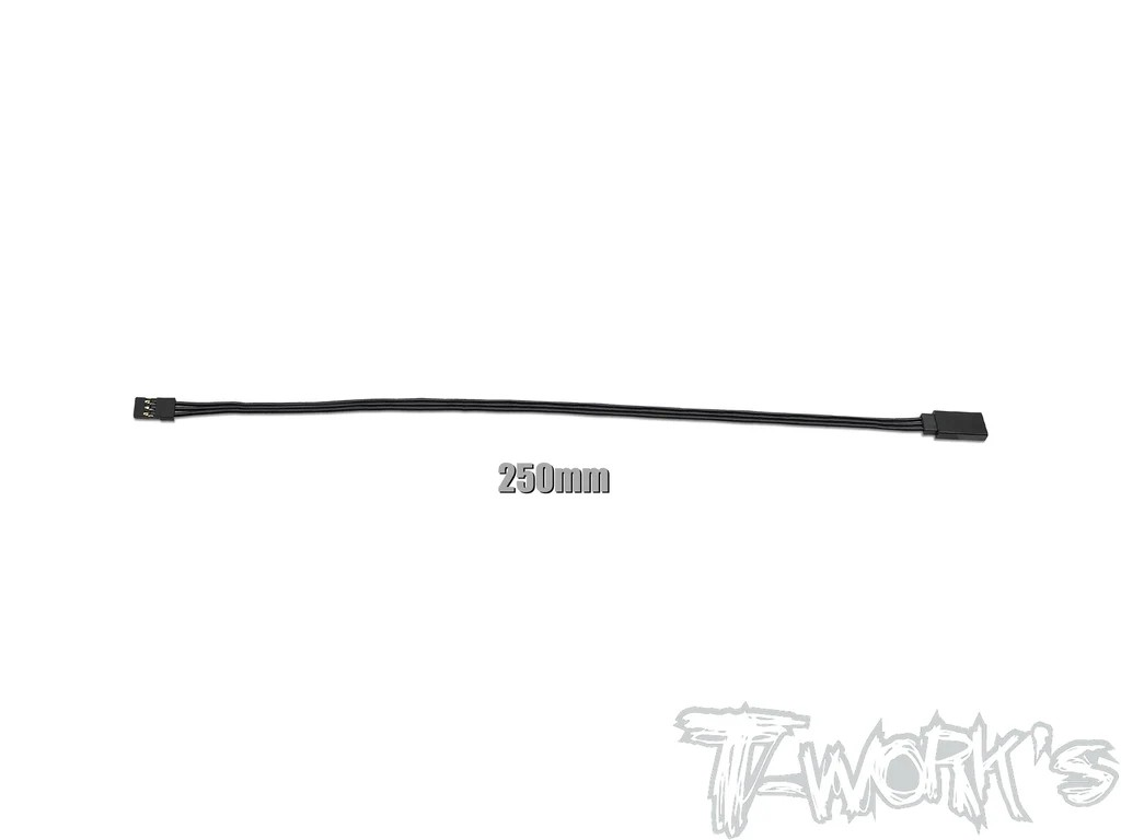 T-Works - Kabelverlängerung für Servo - Schwarz - 250mm