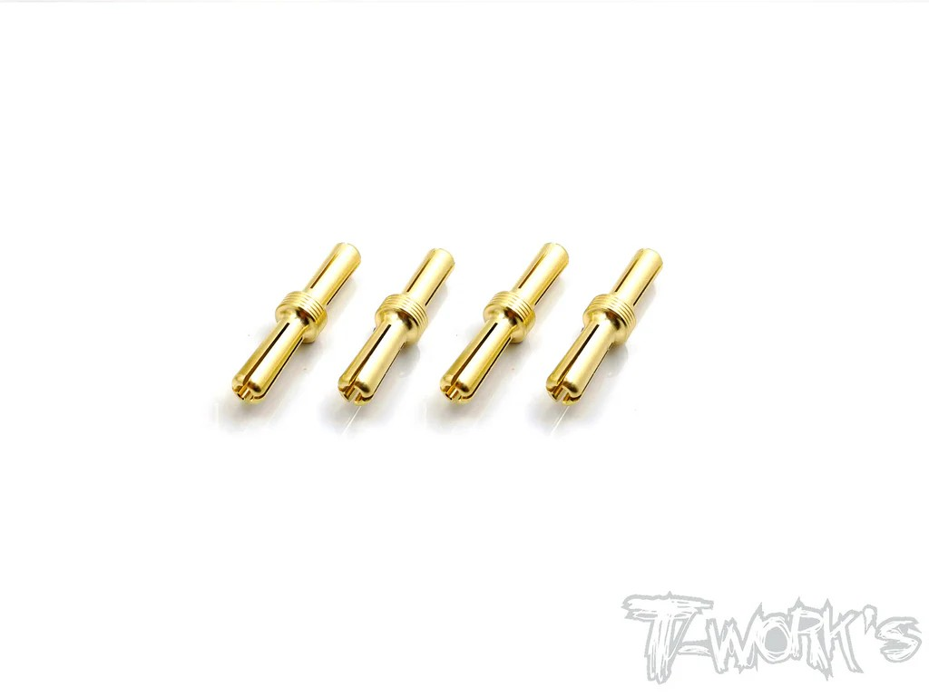 T-Works - Goldstecker - Doppelstecker 4mm (4 Stück)