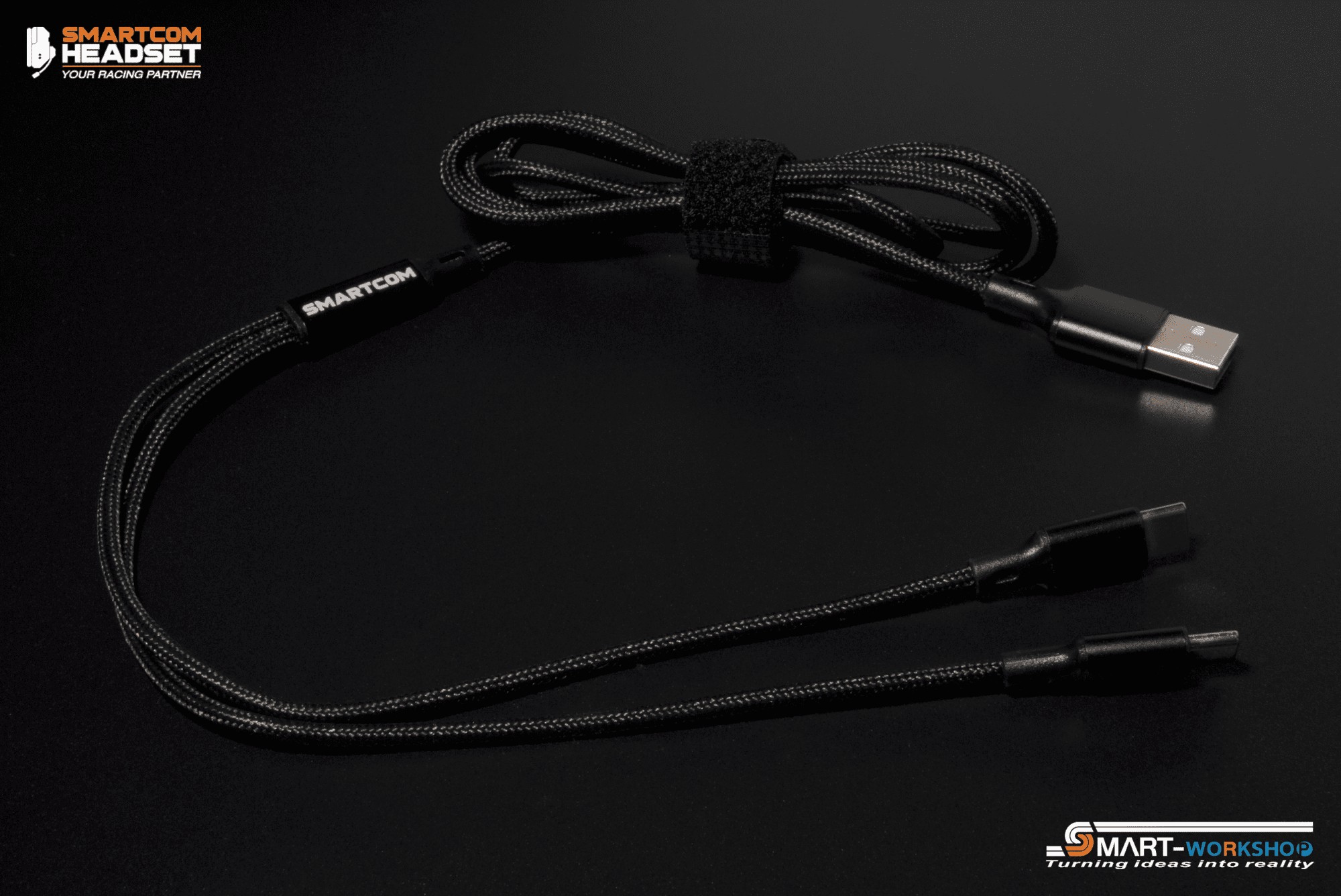 Smart-Com - Dual Output Charging Cable (USB to Type-C)