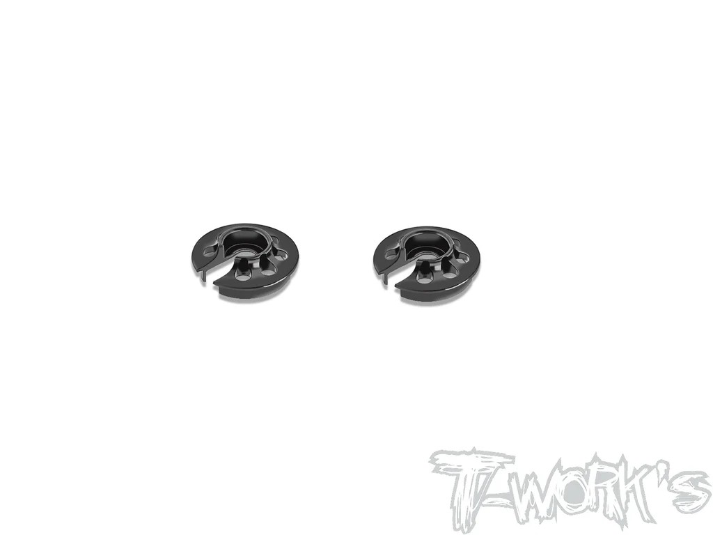 T-Works - Alu Federteller - für XRAY X4 2023/24 - (-1mm) - SCHWARZ (2 Stück)