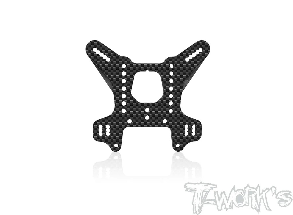 T-Works - Carbon 4mm Rear Shock Tower +3mm - für Mugen MBX8R