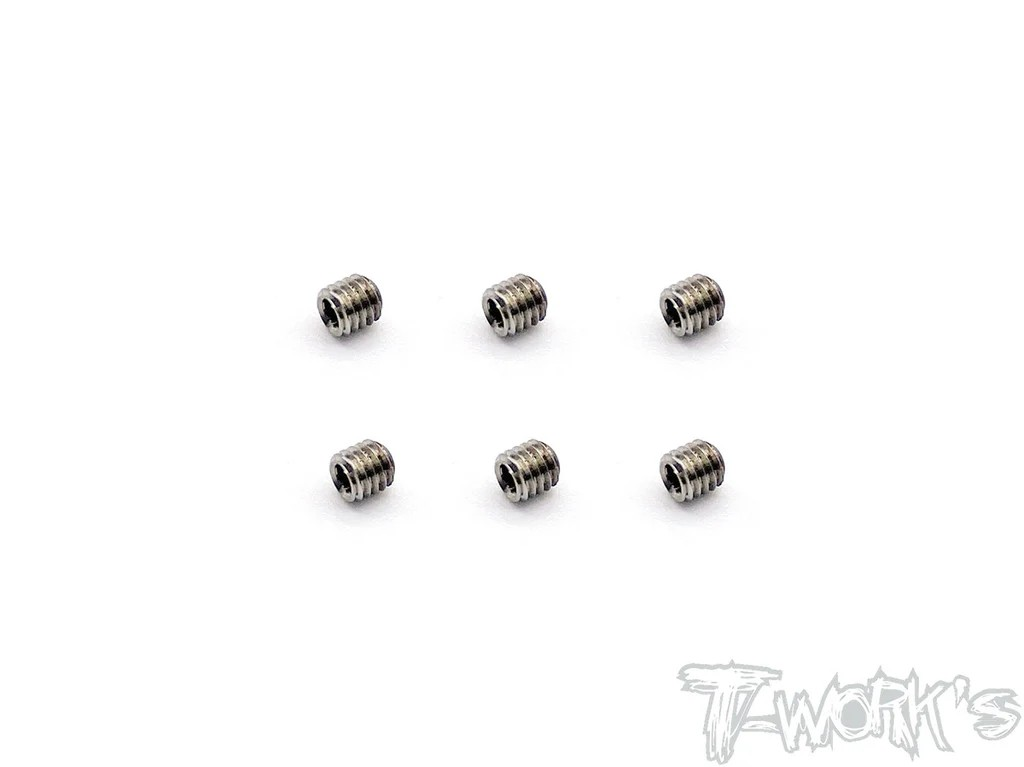 T-Works - 64 Titan Madenschraube Innensechskant M3 x 3mm (6 Stück)