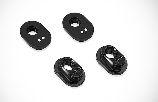 T-Works - Alu Nachlauf Einsatz für Xray X4 (2 dot) (4 pcs)