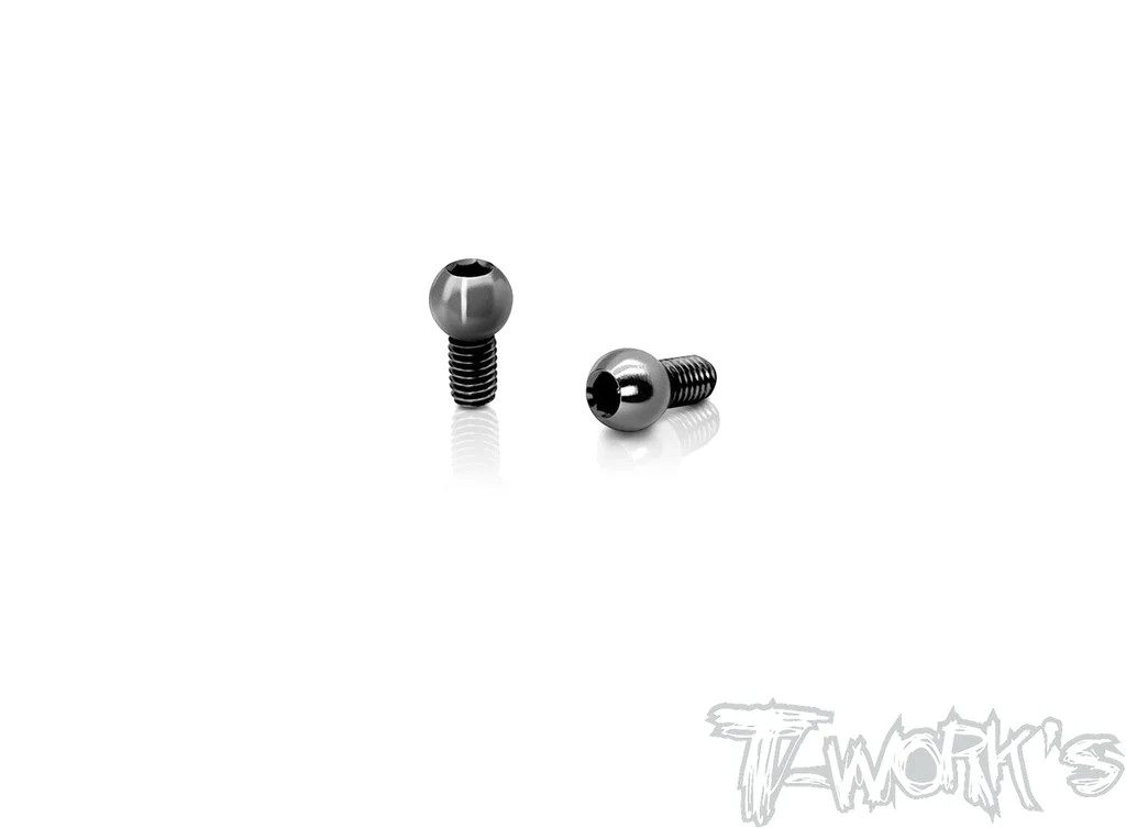 T-Works - Titan Kugelköpfe - 4.9mm - M3x4mm - für XRAY X4 (2 Stück)