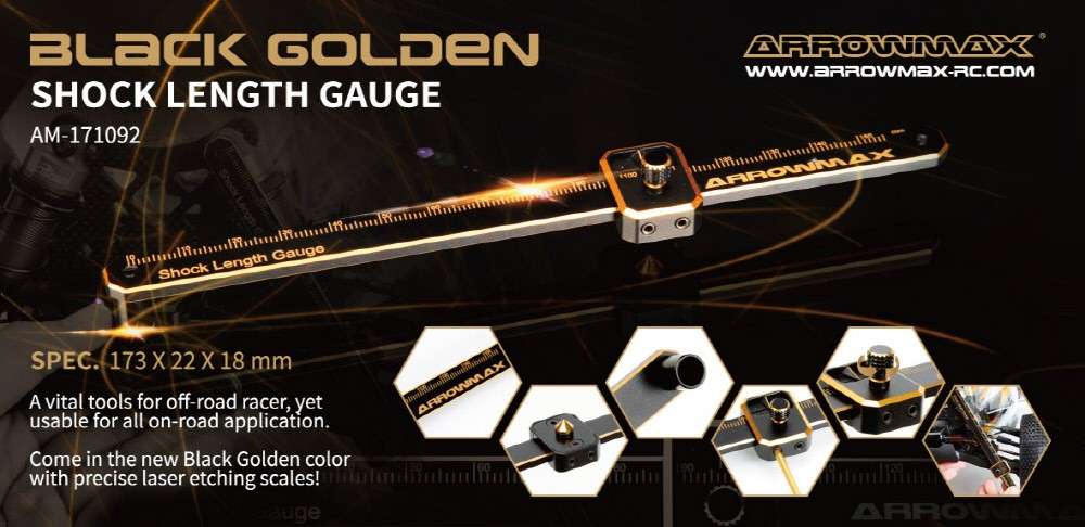 Arrowmax - Stoßdämpfer Längenmessgerät - Black Golden