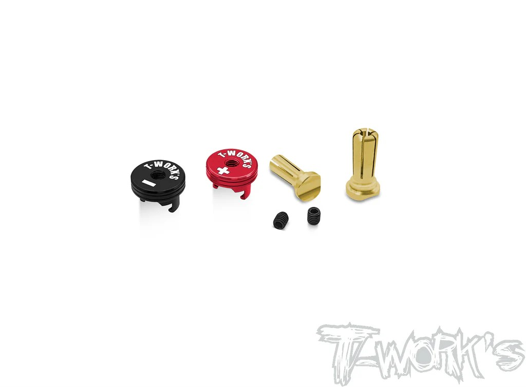 T-Works - 5mm Goldstecker -13mm (Set) (Rot / Schwarz)