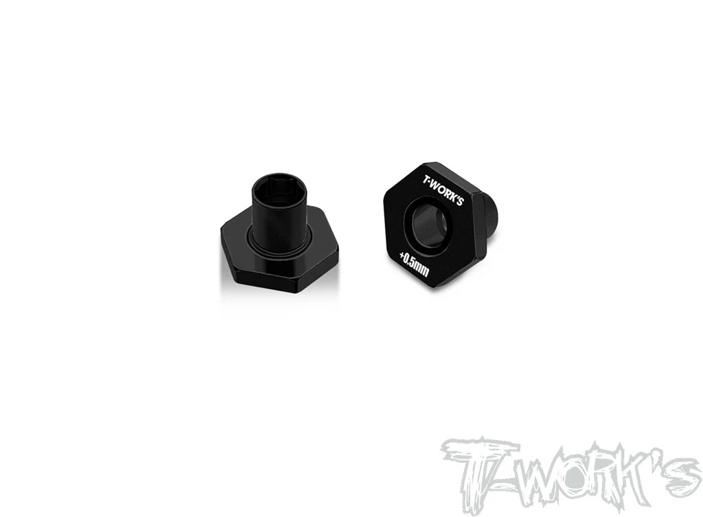 T-Works - Alu Sechskantmitnehmer +0.5mm Offset für XRAY X4 (2 Stück)