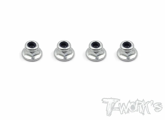 T-Works - M3 Mutter Flach Nickel Plated (4 Stück)