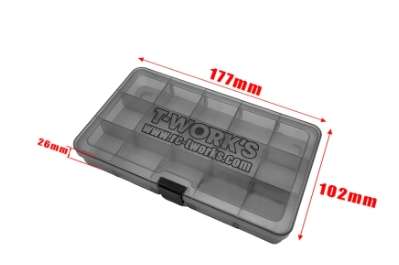 T-Works - Aufbewahrungsbox 15 Fächer (17.7 x 10.2 x 2.6cm)