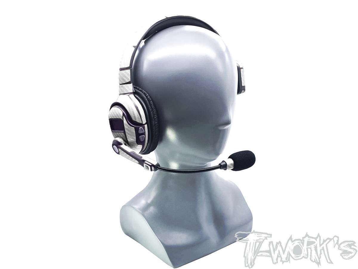 T-Works - Aufkleberbogen - 3D Carbon Weiß - für Smartcom Headset (2 Bögen)